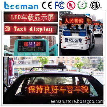 outdoor full color display p10 advertise led waterproof led taxi top advertising